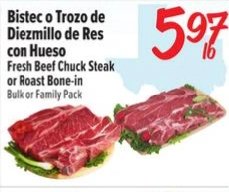 Bistec o Trozo de Diezmillo de Res con Hueso