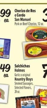 Chorizo de Res o Cerdo San Manuel