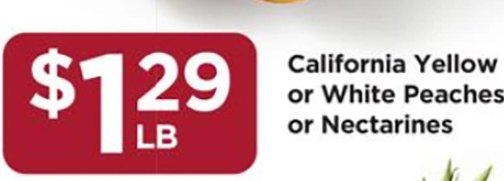 California Yellow or White Peaches or Nectarines