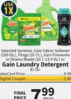 Gain Laundry Detergent