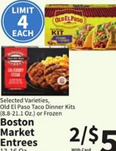 Boston Market Entrees