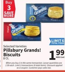 Selected Varieties Pillsbury Grands! Biscuits