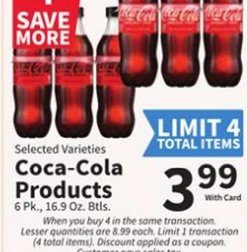 Selected Varieties Coca-Cola Products