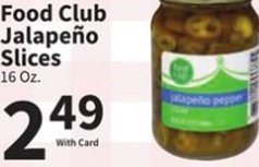 Food Club Jalapeño Slices