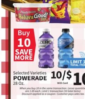 Selected Varieties Powerade