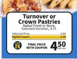Turnover or Crown Pastries
