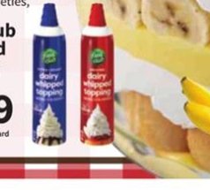 Selected Varieties, Aerosol Food Club Whipped Topping