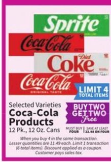 Selected Varieties Coca-Cola Products