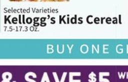 Selected Varieties Kellogg's Kids Cereal