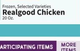 Frozen, Selected Varieties Realgood Chicken