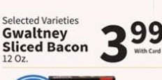 Selected Varieties Gwaltney Sliced Bacon