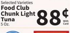 Selected Varieties Food Club Chunk Light Tuna