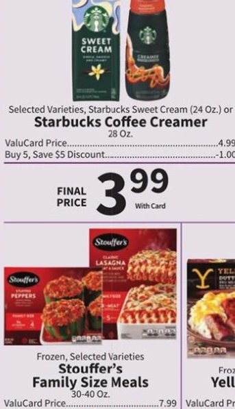 Starbucks Coffee Creamer