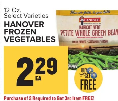 HANOVER FROZEN VEGETABLES