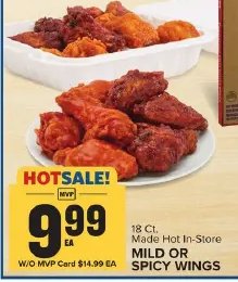 Made Hot In-Store Mild or Spicy Wings