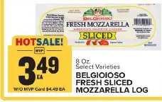 Belgioioso Fresh Sliced Mozzarella Log