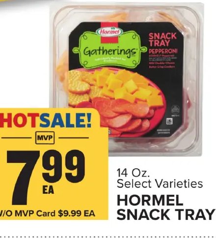 HORMEL SNACK TRAY