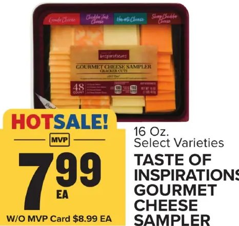 TASTE OF INSPIRATIONS GOURMET CHEESE SAMPLER