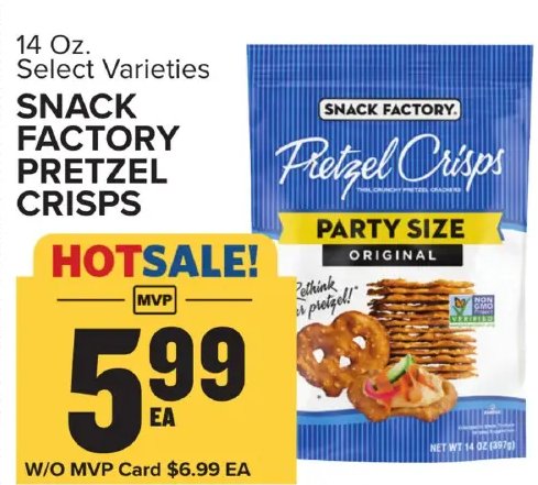 SNACK FACTORY PRETZEL CRISPS
