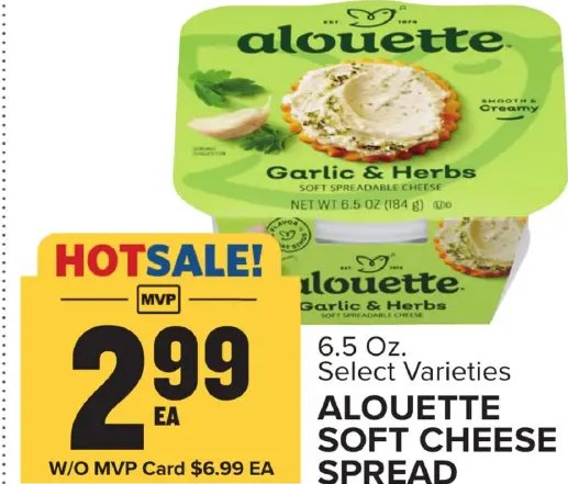 ALOUETTE SOFT CHEESE SPREAD