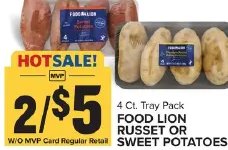 FOOD LION RUSSET OR SWEET POTATOES
