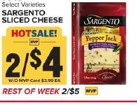 SARGENTO SLICED CHEESE