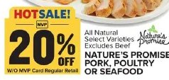 NATURE'S PROMISE PORK, POULTRY OR SEAFOOD