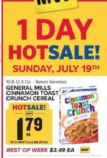 GENERAL MILLS CINNAMON TOAST CRUNCH CEREAL