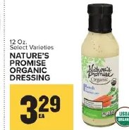 NATURE'S PROMISE ORGANIC DRESSING