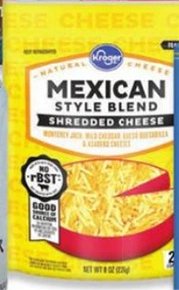 Kroger MEXICAN STYLE BLEND SHREDDED CHEESE
