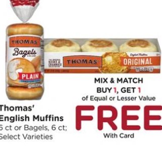 Thomas' English Muffins or Bagels