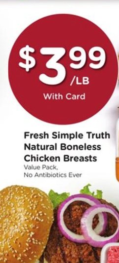 Fresh Simple Truth Natural Boneless Chicken Breasts