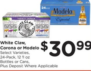 White Claw, Corona or Modelo