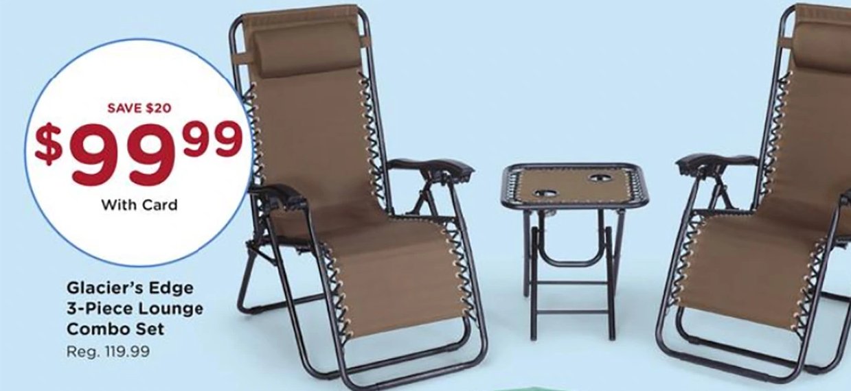 Glacier's Edge 3-Piece Lounge Combo Set