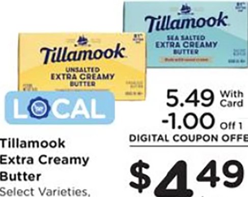 Tillamook Extra Creamy Butter