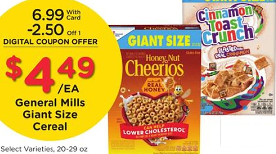 General Mills Giant Size Cereal