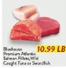 Bluehouse Premium Atlantic Salmon Fillets, Wild Caught Tuna or Swordfish