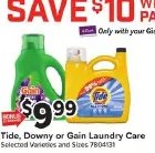 Tide, Downy or Gain Laundry Care