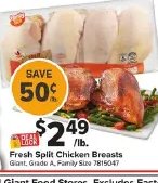 Fresh Split Chicken Breasts