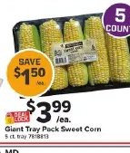Giant Tray Pack Sweet Corn