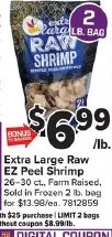 Extra Large Raw EZ Peel Shrimp