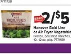 Hanover Gold Line or Air Fryer Vegetables