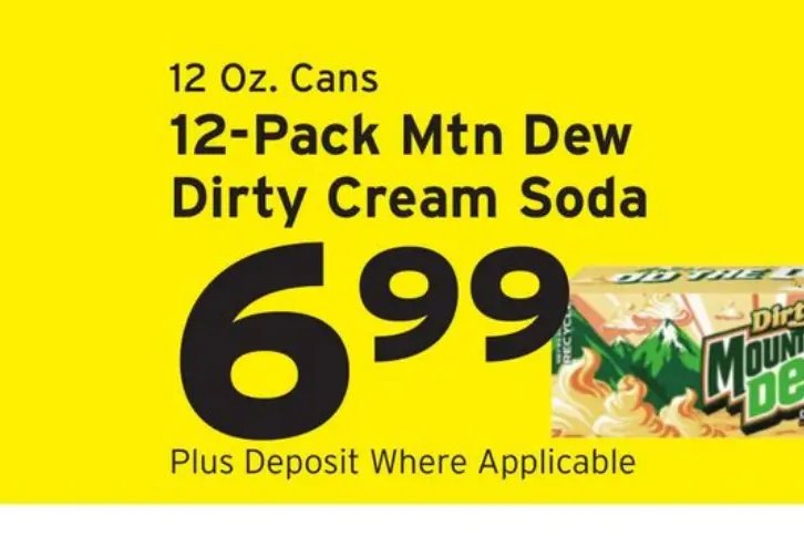 12-Pack Mtn Dew Dirty Cream Soda