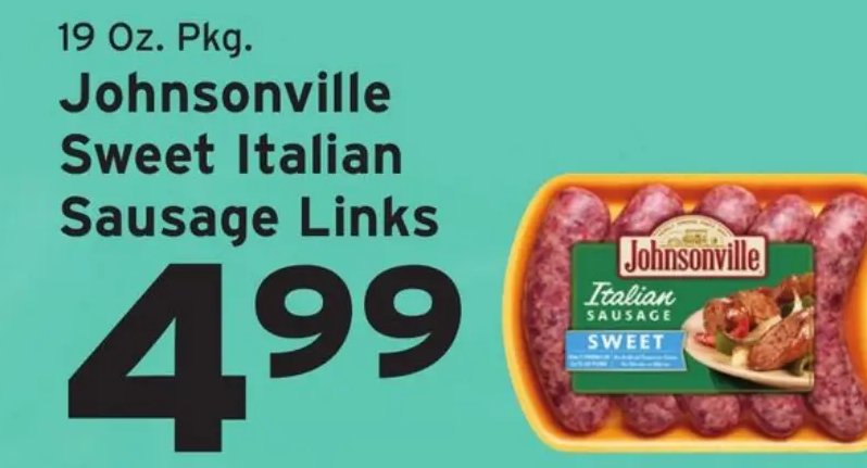 Johnsonville Sweet Italian Sausage Links