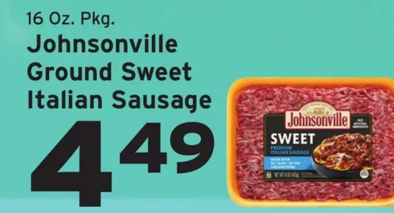 Johnsonville Ground Sweet Italian Sausage