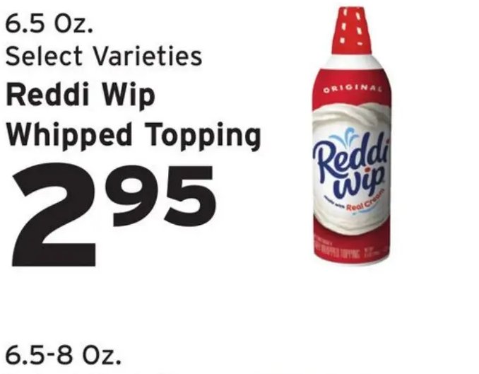 Reddi Wip Whipped Topping