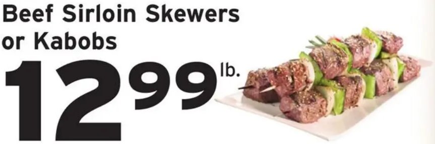 Taste of Inspirations Beef Sirloin Skewers or Kabobs