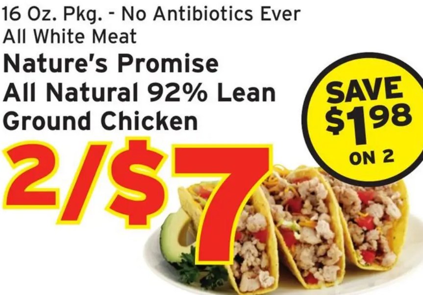 Nature's Promise All Natural 92% Lean Ground Chicken