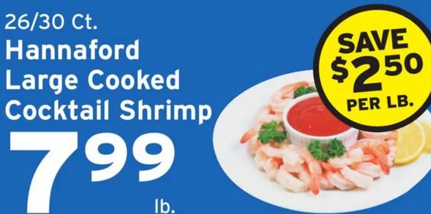 Hannaford Large Cooked Cocktail Shrimp