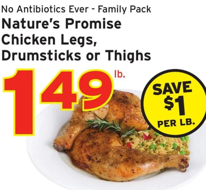 Nature's Promise Chicken Legs, Drumsticks or Thighs